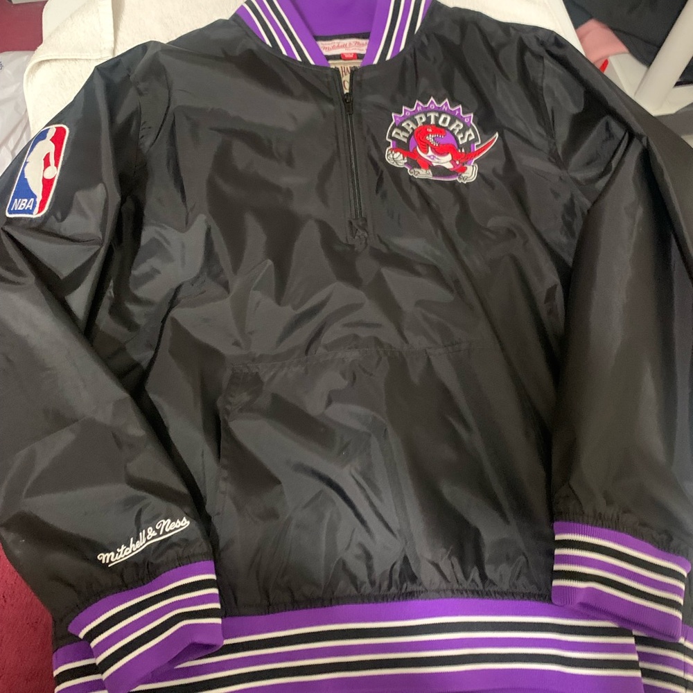 Mitchell & Ness Hardwood Classics Black and Purple Jacket